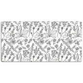 Podkładki na biurko - Mata ochronna na biurko Szkic kwiatów 120x60 cm - miniaturka - grafika 1