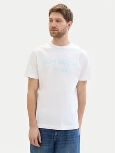Tom Tailor T-Shirt 1041871 Biały Regular Fit - Koszulki męskie - miniaturka - grafika 1