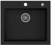 Zlewozmywaki - Zlewozmywak granitowy Kernau KGS H 60 1B Deep Black - miniaturka - grafika 1