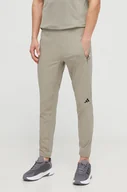 Spodnie męskie - adidas Performance spodnie treningowe D4T kolor zielony gładkie - miniaturka - grafika 1