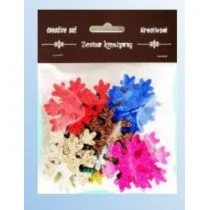 Śnieżynki z pianki brokatowej kolorowe 30 szt. - Zabawki kreatywne - miniaturka - grafika 1