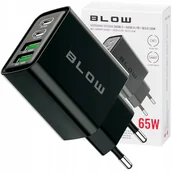 Ładowarki do telefonów - SZYBKA ŁADOWARKA SIECIOWA GNIAZDO 2x USB 2x USB-C QC 3.0 PD 65W UNIWERSALNA - miniaturka - grafika 1