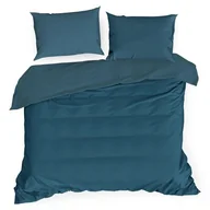 Pościel - Pościel 180 x 200 3cz Satynowa Nova3 Granatowy - miniaturka - grafika 1