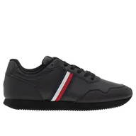 Buty sportowe męskie - Buty Tommy Hilfiger Core Lo Runner FM0FM04834-0GQ - czarne - miniaturka - grafika 1