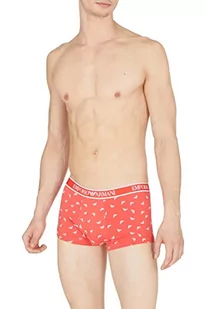 Emporio Armani mężczyźni Emporio Armani Mężczyźni 3-pak Core pasek z logo Trunk Majtki, Blac/Pr.Bitter/Czarny, M - Paski - miniaturka - grafika 1