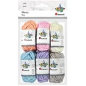 Pozostałe akcesoria dla plastyków - Titanum Włóczka pastelowa 6 kolorów - miniaturka - grafika 1