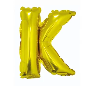 Balon foliowy "litera K" ZŁOTA 35cm) - Balony i akcesoria - miniaturka - grafika 1