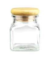 Pojemniki kuchenne - Słoiki na przyprawy 120 ml z eleganckim drewnianym zamknięciem - miniaturka - grafika 1