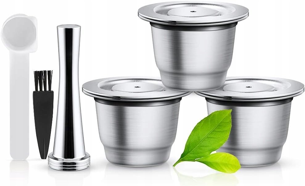 Metalowe Kapsułki Wielokrotnego Urzytku Nierdzewne Temper Miarka Nespresso