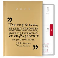 Notesy i bloczki - KALENDARZŁOTY A5 2025 PREZENT CYTATY J.R.R. TOLKIEN WŁADCA PIERŚCIENI WZ - miniaturka - grafika 1