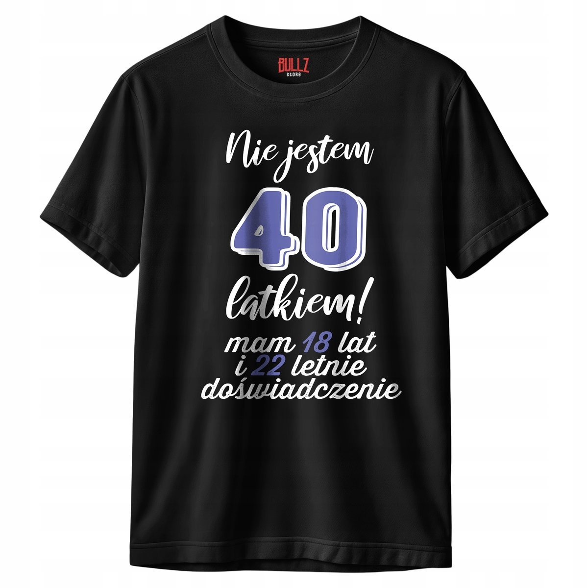 Koszulka czarna męska Nie Jestem 40 Latkiem Urodziny Prezent r. S