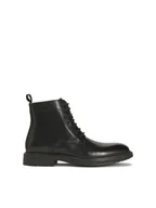 Botki męskie - Klasyczne czarne trzewiki z gładkiej skóry - 44 - miniaturka - grafika 1