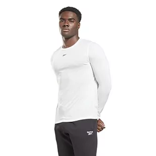Reebok Męska koszulka z długim rękawem, pomarańczowa, XS, pomarańczowy, XL - Koszulki męskie - miniaturka - grafika 1