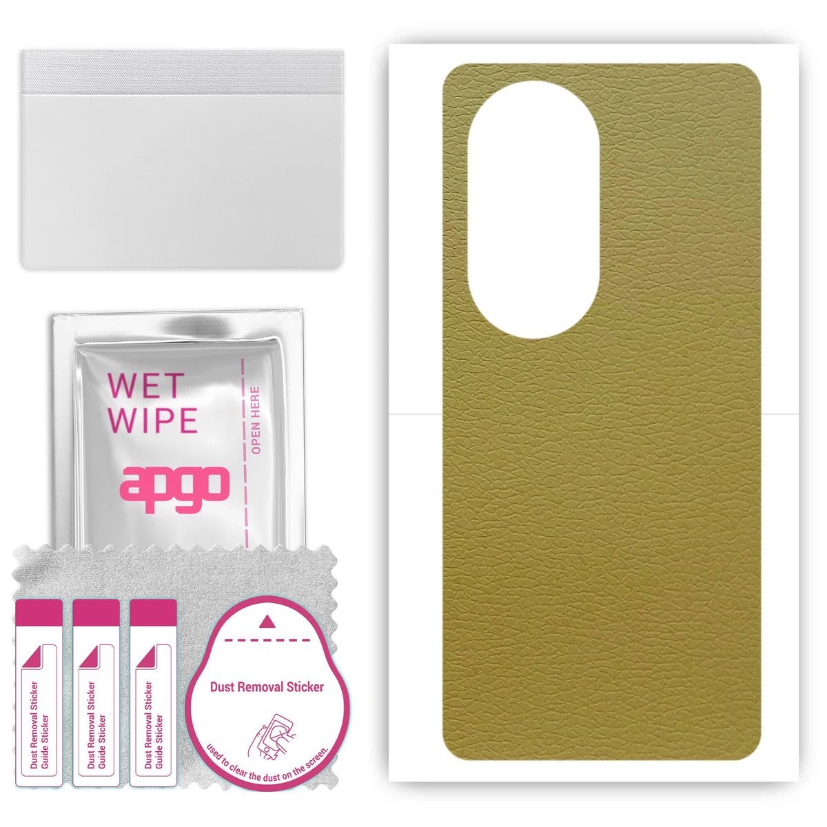 Folia naklejka skórka strukturalna na TYŁ do Huawei P50 - Skóra Oliwkowa - apgo SKINS