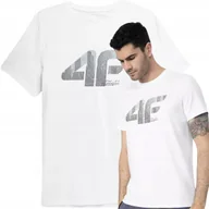 Koszulki męskie - KOSZULKA MĘSKA 4F SPORTOWA Z NADRUKIEM T-SHIRT REGULAR BAWEŁNIANY R XXXL - miniaturka - grafika 1