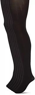 Rajstopy - Nur Die 3-pak ultra nieprzejrzystych rajstop 80 DEN, ciepłe rajstopy o wyglądzie matowym, szeroki, komfortowy ściągacz, bawełniany klin damski, czarny, 44 EU - grafika 1