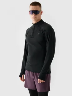 Męska bluza do biegania 4F 4FWAW24TFSWM410 - szara - Bluzy sportowe męskie - miniaturka - grafika 1
