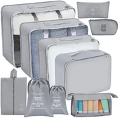 Walizki - AiQInu Zestaw organizerów do walizek, 10-częściowy, torby na ubrania, torby na buty, kosmetyki, kostka do pakowania, system porządkowania walizek, walizka na urlop i podróż - miniaturka - grafika 1