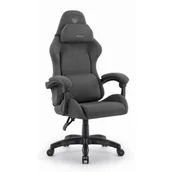 Fotele gamingowe - Fotel HELL'S CHAIR HC-1014 Szaro-Czarny - miniaturka - grafika 1