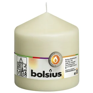 Bolsius świeca filarowa Cello XXL kość słoniowa - 10 cm / ø 10 cm - Świece - miniaturka - grafika 1