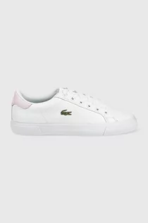 Sneakersy damskie - Lacoste Lacoste sneakersy skórzane LEROND PLUS 0722 1 kolor biały - grafika 1