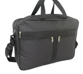 Torby męskie - Materiałowa Pozioma Torba Męska Antoszczyk (PL) CZARNA 38 x 27 x 7 [cm] - miniaturka - grafika 1