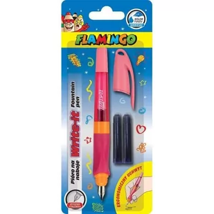 Titanum Pióro na naboje FLAMINGO różowe - Pióra kulkowe - miniaturka - grafika 3