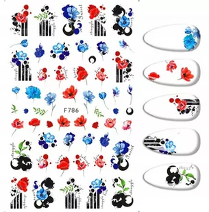 Naklejki Do Zdobienia Paznokci Wzorki Kwiatki, F-786 - Ozdoby do paznokci Naklejki Do Zdobienia Paznokci Wzorki Kwiatki, F-786 - Ozdoby do paznokci - miniaturka - grafika 1