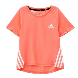 Koszulka dziewczęca Adidas G AR 3S różowa neonowa sportowa-128 - Koszulki dla dziewczynek - miniaturka - grafika 1