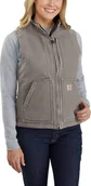 Kurtki i kamizelki sportowe damskie - Carhartt Damska Kamizelka Carhartt Sherpa Lined Mock Grey - miniaturka - grafika 1