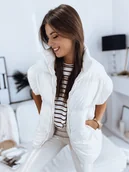 Kamizelki damskie - Kamizelka damska pikowana NIMIA ecru Dstreet TY3250-L/40 - miniaturka - grafika 1