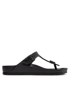 Klapki i japonki damskie - Birkenstock Japonki Gizeh 0128201 Czarny - miniaturka - grafika 1