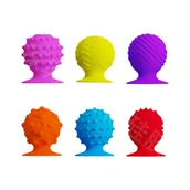 Zabawki sensoryczne - Sensoryczne piłki przyssawki 6szt SI Integracja Sensoryczna autyzm dotykowe - miniaturka - grafika 1