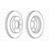 Tarcze hamulcowe - FERODO (FEDERAL-MOGUL) Tarcza hamulcowa (FEDERAL-MOGUL) DDF766 - miniaturka - grafika 1