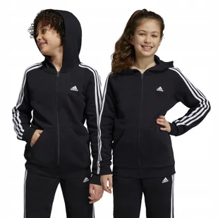 Bluza dziecięca adidas z kapturem ciepły polar wygoda HR6331 128 - Bluzy dla dziewczynek - miniaturka - grafika 1