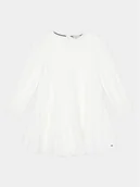 Sukienki i spódniczki dla dziewczynek - Tommy Hilfiger Sukienka codzienna Anglaise KG0KG07779 D Biały Regular Fit - miniaturka - grafika 1