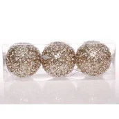 Bombki - Bombka styropianowa 8 cm złota 3 szt. - miniaturka - grafika 1