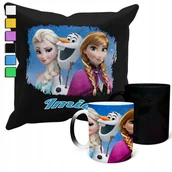 Gadżety dla niej i dla niego - ZESTAW KUBEK MAGICZNY ZMIENIAJĄCY KOLOR + POSZEWKA FROZEN KRAINA LODU+ IMIĘ - miniaturka - grafika 1