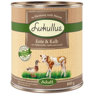 Lukullus Megapakiet Natural 24 x 800 g Kaczka i jagnięciana bez zbóż) - Mokra karma dla psów Lukullus Megapakiet Natural 24 x 800 g Kaczka i jagnięciana bez zbóż) - Mokra karma dla psów - miniaturka - grafika 3