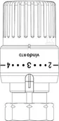 Głowice termostatyczne - Głowica termostatyczna VINDO RTD, na zacisk, biała, do zaworów RTD-DANFOSS - miniaturka - grafika 1