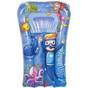 Materace dmuchane i koła do pływania - SUN CLUB, Materac Plażowy z Okienkiem Podwodny Świat 74x48 cm 37591 - Niebieski - miniaturka - grafika 1