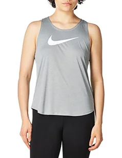 Nike damska koszulka w Nk Tank Swsh Run szary Particle Grey/(White) S - Koszulki i topy damskie - miniaturka - grafika 1