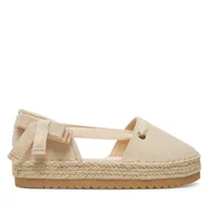 Espadryle damskie - Espadryle DeeZee ZYLS093 Beżowy - miniaturka - grafika 1