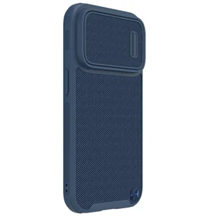 Nillkin Textured S Magnetic Case etui iPhone 14 Pro Max pokrowiec MagSafe z osłoną na aparat niebieski - Etui i futerały do telefonów - miniaturka - grafika 4
