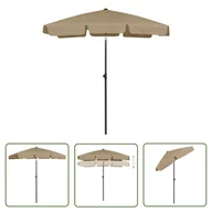 Parasole ogrodowe - The Living Store Parasol plażowy - taupe - 180x120 cm - Parasol Ogrodowy - miniaturka - grafika 1
