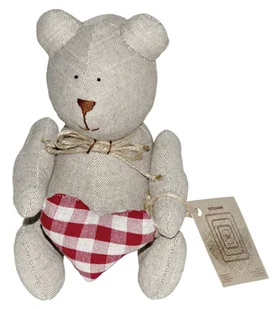 Tajemniczy ogród Miś maskotka z sercem handmade 20cm 1744-uniw 4823093411463 - Maskotki i pluszaki - miniaturka - grafika 1
