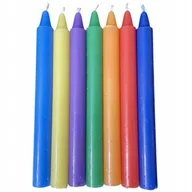 Świece - ŚWIECE INTENCYJNY DO RYTUAŁÓW SIEDEM CZAKR SOJOWY DO MEDYTACJI 7 SZTUK - miniaturka - grafika 1