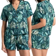 Piżamy damskie - PIŻAMA DAMSKA ROZPINANA Z WISKOZY KRÓTKI RĘKAW WYGODNA MORAJ XXL PATT 1 - miniaturka - grafika 1