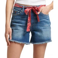 Spodenki damskie - Spodenki damskie Superdry Vintage Mid Rise Slim szorty jeansowe-W25 - miniaturka - grafika 1