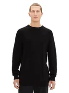Swetry męskie - TOM TAILOR sweter męski, 2999 - Black, S - miniaturka - grafika 1